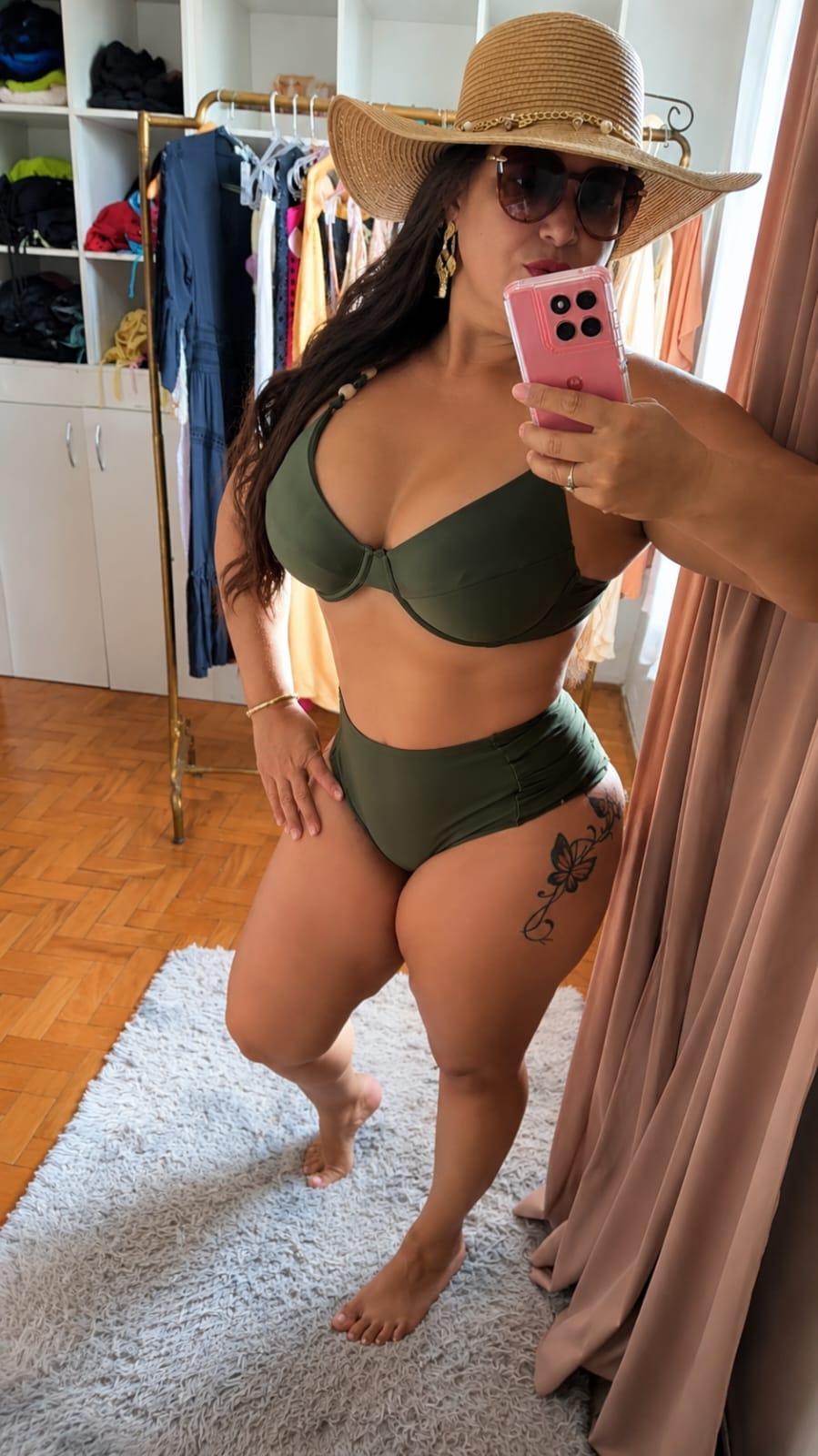 Biquíni Meia Taça Assimétrico Verde Militar Premium